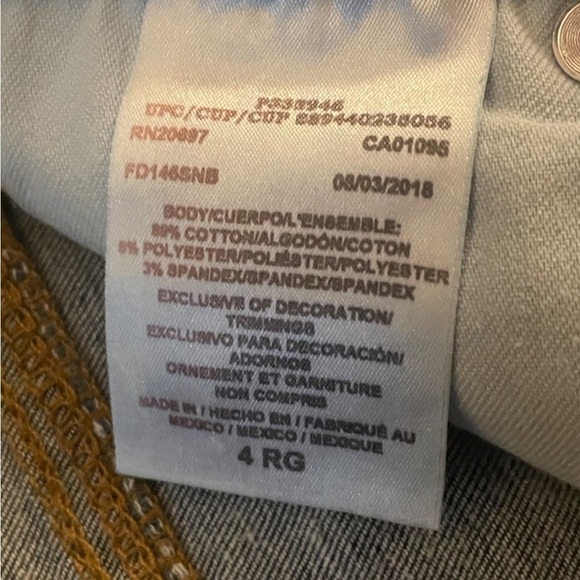 DICKIES Denim Stonewash Straight Leg 5-Pocket Blue Jeans for Women Size 4. - Picture 4 of 16